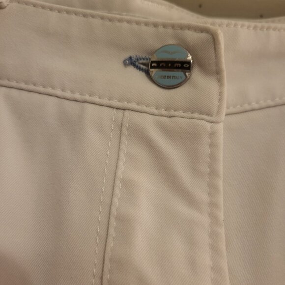 ANIMO White Grip Knee Patch Breeches size I 38 Pocket Detail Italy Equestrian - Picture 11 of 12